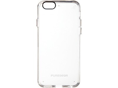 Étui rigide mince de PureGear pour iPhone 6/6s - Transparent et blanc