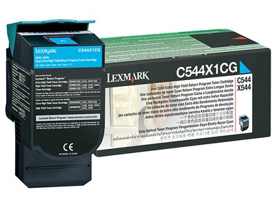 Cartouche d’encre en poudre à très haut rendement Lexmark C544X1CG de Lexmark – cyan