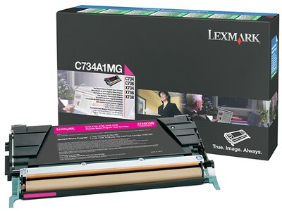 Lexmark C734A1MG Return Program Toner Cartridge - Magenta