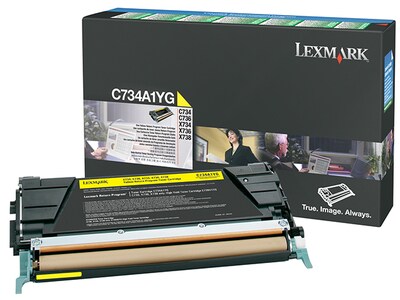 Lexmark C734A1YG Return Program Toner Cartridge - Yellow