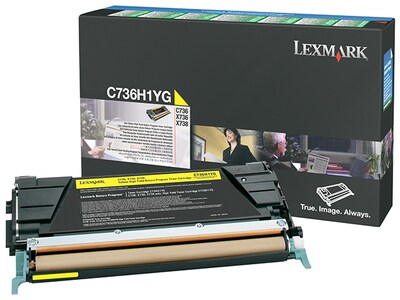 Lexmark C736H1YG High Yield Return Program Toner Cartridge - Yellow