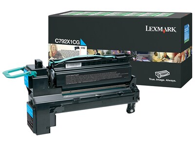 Lexmark C792X1CG Extra High Yield Return Program Print Cartridge - Cyan