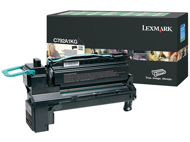 Cartouche recyclable C792X1YG de Lexmark pour imprimante – Noir