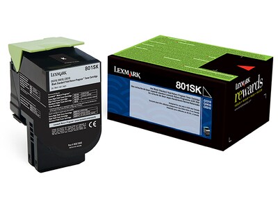 Cartouche de toner standard recyclable 80C1SK0 801SK de Lexmark  - Noir