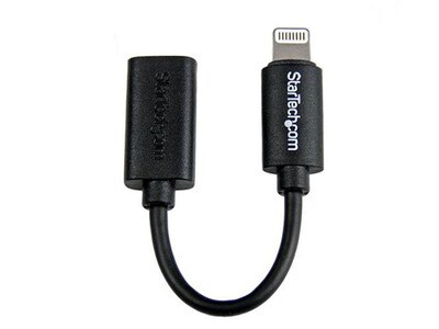 StarTech Micro USB to Apple Lightning Connector Adapter - Black