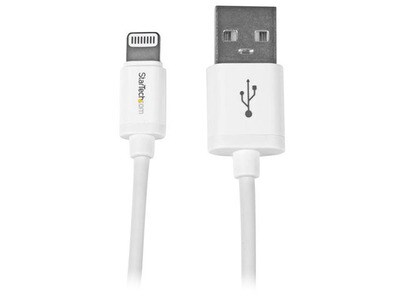 StarTech 0.3m (11") Short Lightning to USB Cable - White