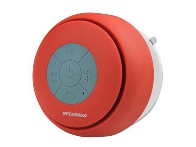 SYLVANIA Bluetooth Shower Speaker - Red
