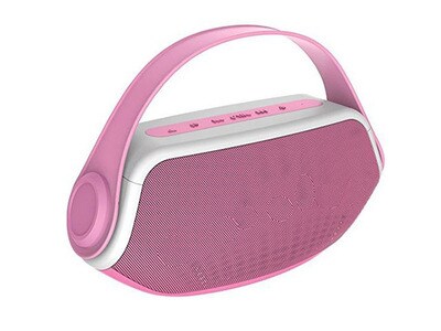 SYLVANIA SP233PN Bluetooth Portable Boom Box - Pink