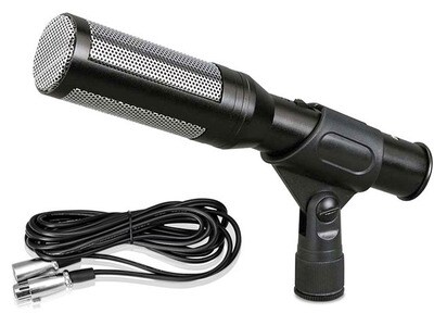 Microphone canon à condensateur Électret PDMIC35 de Pyle