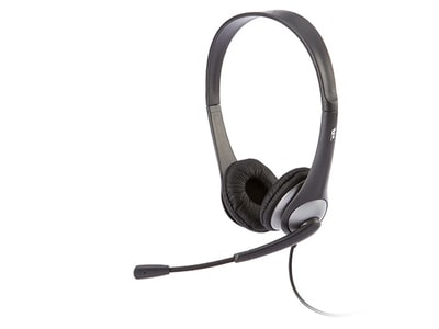 Cyber Acoustics AC-201 On-Ear Stereo Headset with Mic - Black