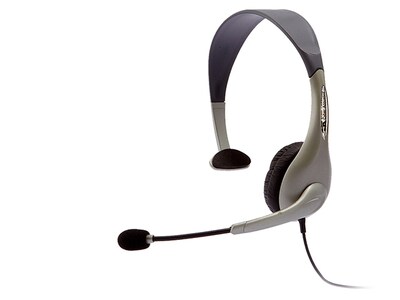 Cyber Acoustics AC-840 On-Ear Mono USB Headset with Mic - Silver
