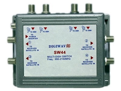 Digiwave 4-in 4-out Satellite Multiswitch - Grey