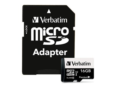 Carte micro SDHC de 16 Go (Classe 10) de Verbatim avec adaptateur