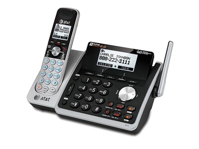 AT&T TL88102 DECT 6.0 2-Line Cordless Phone with Answering System