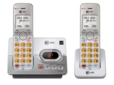 Système de répondeur téléphonique à 2 combinés EL52203 AT&T avec afficheur/appel en attente