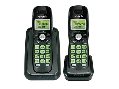 VTech CS6114-21 2-Handset Cordless Phone System - Black