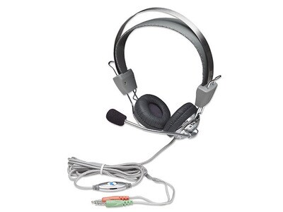 Manhattan On-Ear Wired Stereo Headset - Silver
