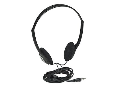 Manhattan On-Ear Wired Stereo Headphones - Black