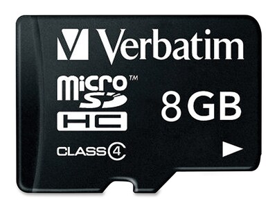Verbatim 8GB microSDHC Card with Adapter - Class 4