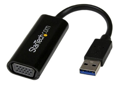 StarTech USB32VGAES Slim USB 3.0-to-VGA Multi-Monitor Adapter - Black