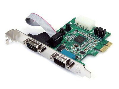 StarTech PEX2S952 2 Port PCI Express RS232 Serial Adapter Card with 16950 UART