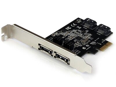 Carte contrôleur PCI Express avec 2 ports SATA III interne et 2 ports eSATA externe PEXESAT322I de StarTech