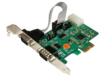 StarTech PEX2S553S 2-Port PCIe RS232 Serial Card with Power Output and ESD Protection