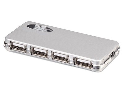Micro-concentrateur USB 2.0 haut débit à 4 ports 160612 de Manhattan