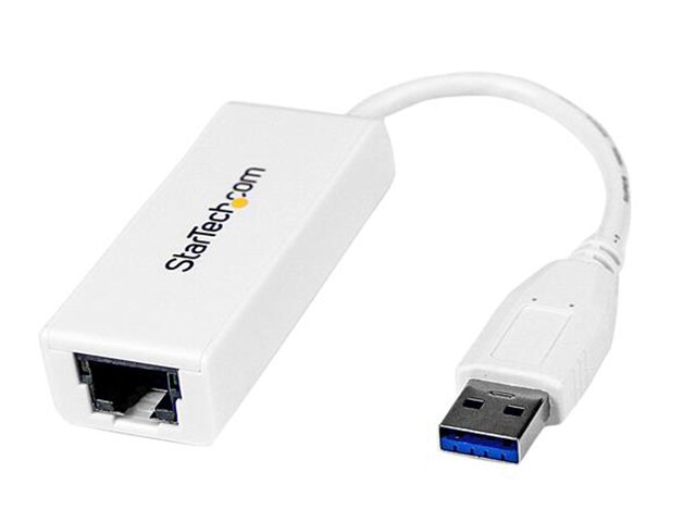 StarTech USB31000SW USB 3.0 to Gigabit Ethernet NIC Network Adapter - White