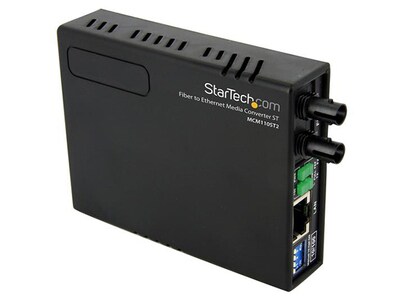 StarTech MCM110ST2 10/100 Multi-Mode ST Fiber Copper Fast Ethernet Media Converter