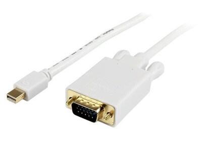 Câble adaptateur convertisseur mDP à VGA 1920 x 1200 Mini DisplayPort à VGA MDP2VGAMM15W de StarTech de 4,6 m (15 pi) - Blanc