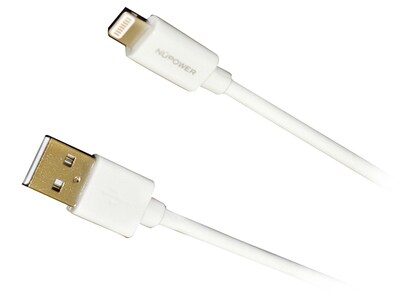 Câble de charge et synchronisation USB de 2,5 m (8,2 pi) NU2109WH de NuPower - Blanc