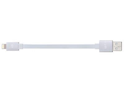 Câble plat mini Lightning AluCable de 10 cm (4 po) DC258SI de Just Mobile - Argent
