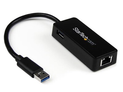 StarTech USB31000SPTB USB to Gigabit Ethernet Adapter - Black