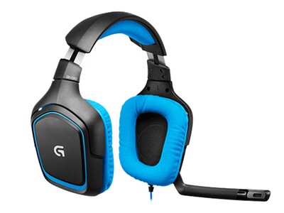 Logitech G430 Surround Sound Over-Ear Wired Gaming Headset - Black & Blue