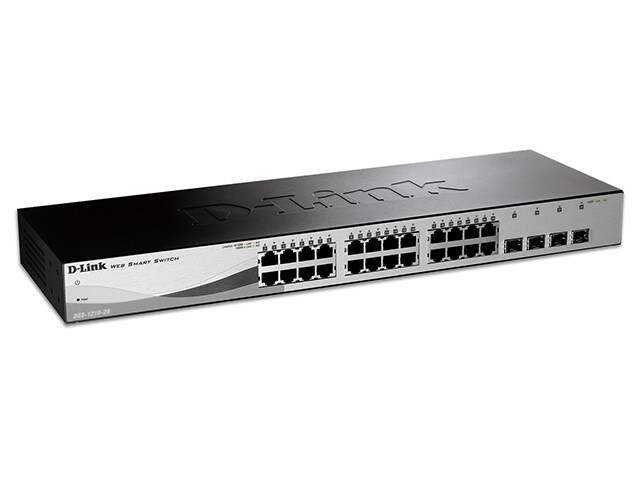 Commutateur Gigabit à 28 ports WebSmart DGS121028 de D-Link avec 4 ports SFP