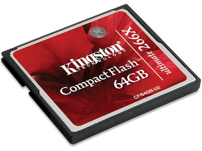 Carte mémoire Ultimate CompactFlash 266x 64 Go CF64GBU2 de Kingston avec logiciel de récupération