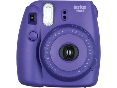 Fujifilm Instax Mini 8 Instant Camera with 10 Exposure Film - Grape