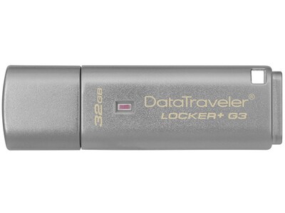 Kingston DataTraveler Locker+ G3 32GB USB 3.0 Drive with Hardware Encryption
