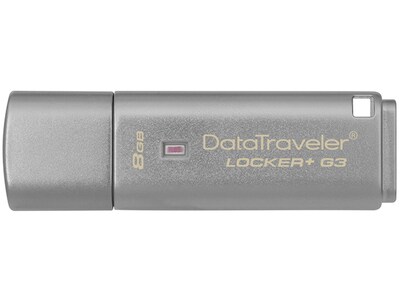 Clé USB 3.0 8 Go DataTraveler Locker+ G3 de Kingston avec cryptage matériel