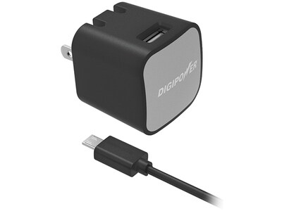 Digipower IS-AC2M 2.4 Amp Instasense Micro USB Wall Charger Kit - Black