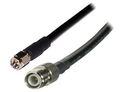 TurMode WL6067 9.1m (30’) RP TNC Female-to-SMA Male Adapter Cable - Black