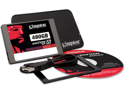 Ensemble pour ordinateur portable  SSDNow V300 de Kingston avec adaptateur - 480 Go