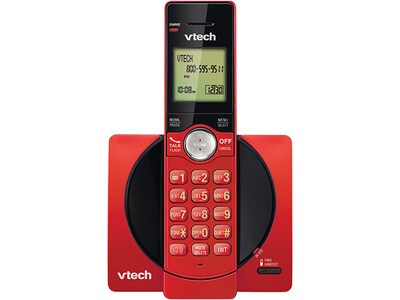 Téléphone sans fil à haut-parleur double CS6919-15 DECT 6.0 de VTech - rouge