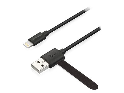 Câble à connecteur Lightning d'Apple vers USB MISYNCABLEL6 Macally de 1,8 m (6 pi) - noir