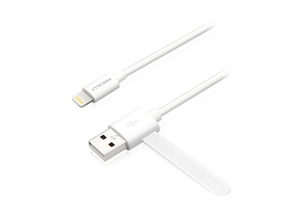 Câble à connecteur Lightning d'Apple vers USB MISYNCABLEL6 Macally de 1,8 m (6 pi) - blanc