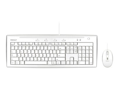Souris et clavier câblés USB IKEY5COMBO de Macally pour Mac