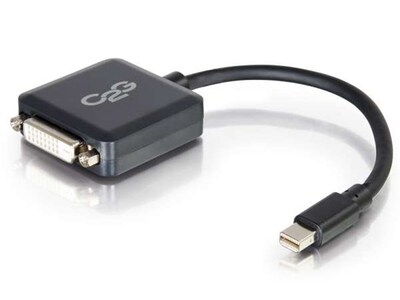 Adaptateur convertisseur mini DisplayPort à DVI-D à liaison simple 54311 de C2G de 20 cm (8 po) - Noir