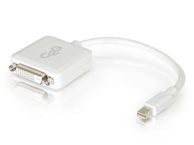 Adaptateur convertisseur Mini DisplayPort à DVI-D à liaison simple de 20 cm (8 po) 54312 de C2G - Blanc