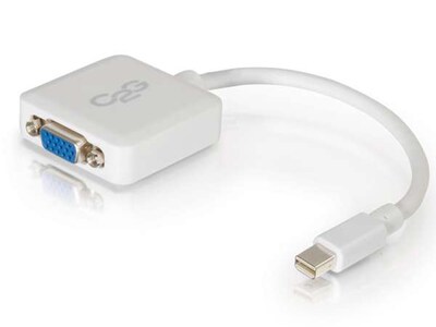 Adaptateur convertisseur actif Mini DisplayPort à VGA de 20 cm (8 po) 54316 de C2G - Blanc